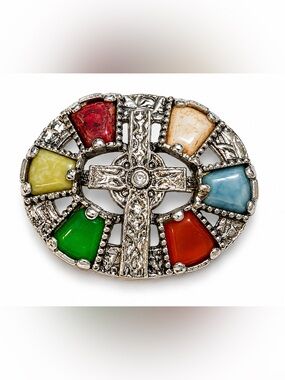Vintage Celtic Brooch #cz1006
